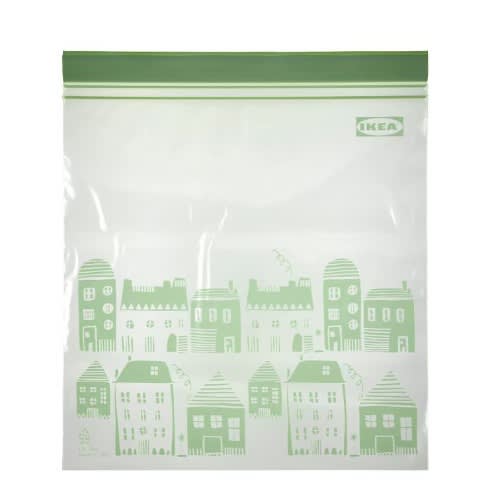 Istad Resealable Bag 2.5 Litres, Patterned/light-green