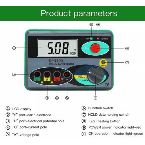 4100 Digital Earth Resistance Tester
