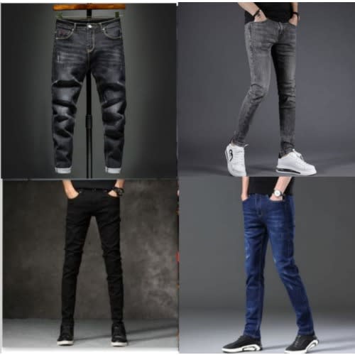 4pcs Non Faded Stock Jeans For Men