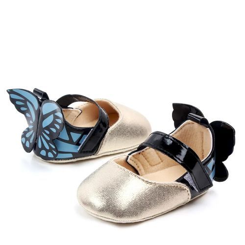 Butterfly Baby Girl Shoes- Gold