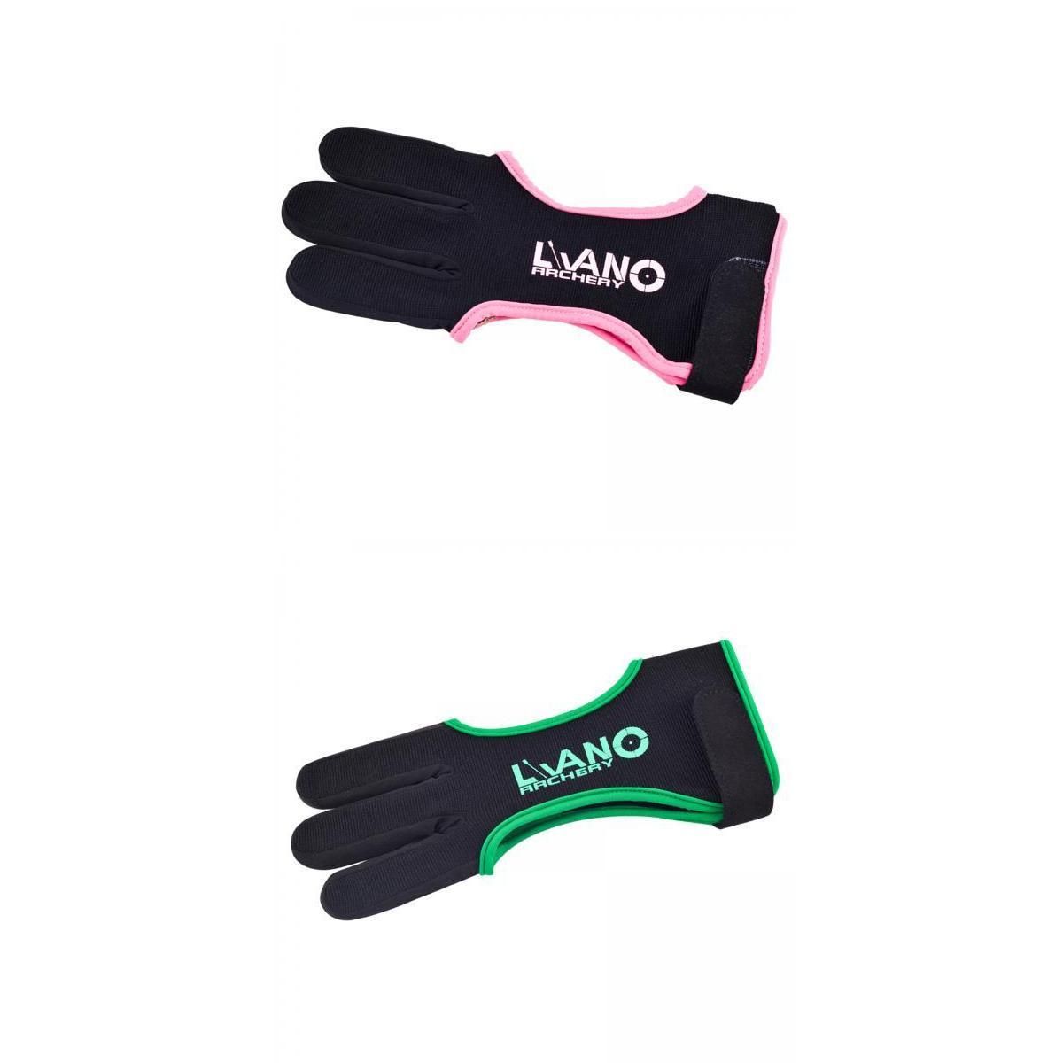 2pcs Archery  3 Finger Leather Glove For Recurve Compound Bow