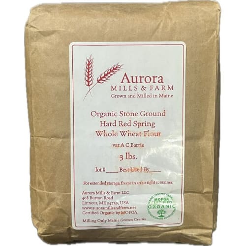 3 Lbs Organic Stone Ground Hard Red Spring Wheat Flou