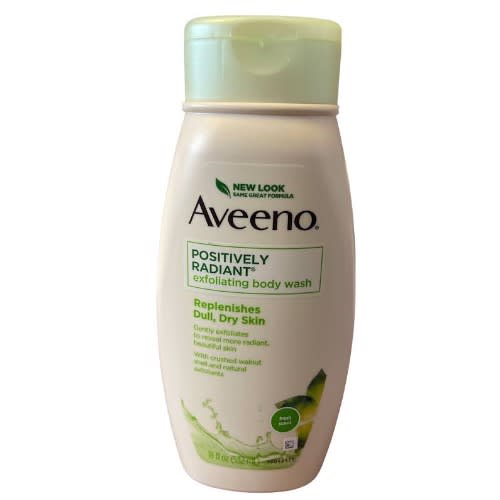 Aveeno Positively Radiant Exfoliating Body Wash - 532ml