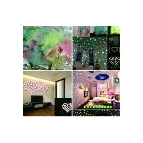 Glow In The Dark Star Wall Stickers Room Decor (100pcs)