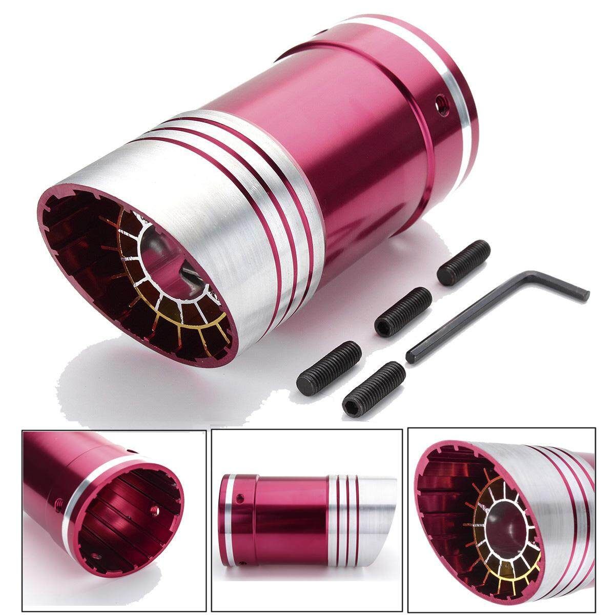 72mm Auto Car Universal Rear Exhaust Pipe Tail Muffler Tip Red Stainless Steel (Red) Red (red)