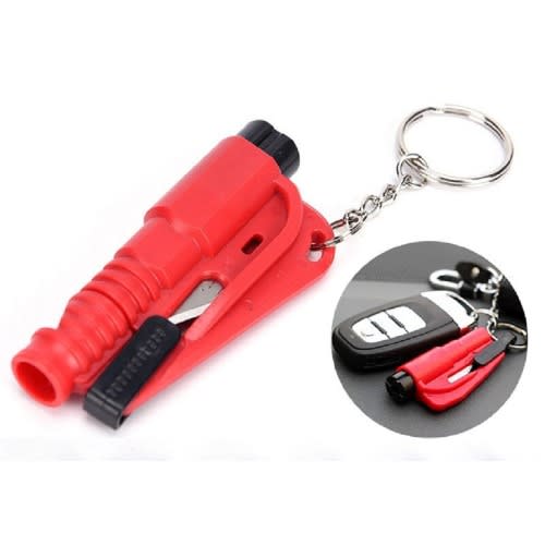 Multi-Function Emergency Keychain & Car Escape Tool - Red