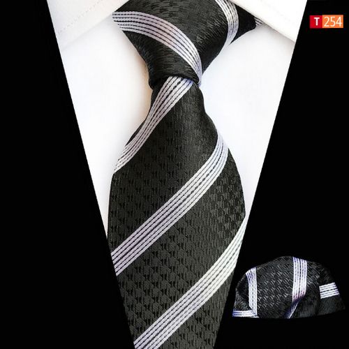 Men's Neck Tie Pocket Square Set Fashion Design