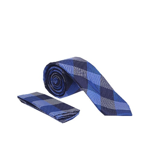 Vissioni Deep Blue Checked Tie