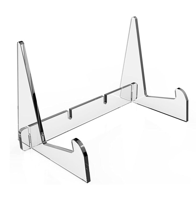 2 PCS Acrylic Bookshelf Transparent Book Display Stand Picture Frame Stand