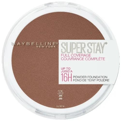 Super Stay Powder Foundation Makeup - Full Coverage - 375 Java - 0.21 Oz