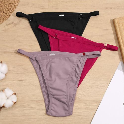 Cotton Briefs Panties Women 3Pcs/set Sexy Low Waist Underwear M_2XL Ladies Cotton Underpants Soft Feamle Lingerie 2021(#Set 12)