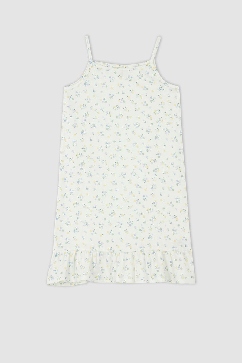 Girl Homewear Regular Fit Short Sleeve Knitted Pyjamas -Ecru