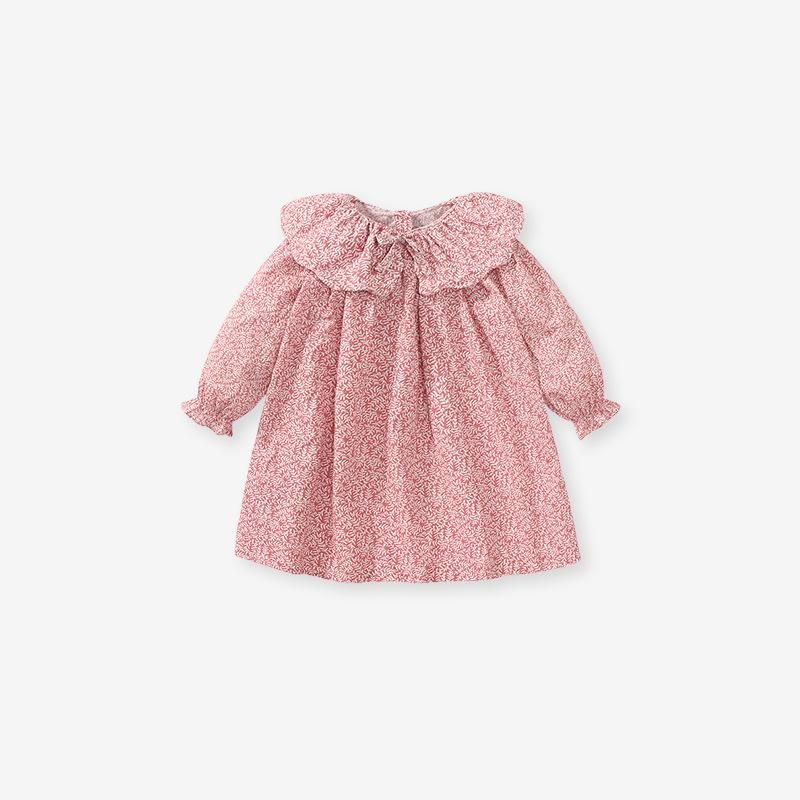 2023 Long Sleeve European and American Girls Dress Cotton Lace Children's Dress Au