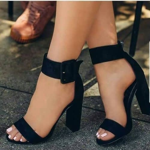 Women's Black High Heel Sandals