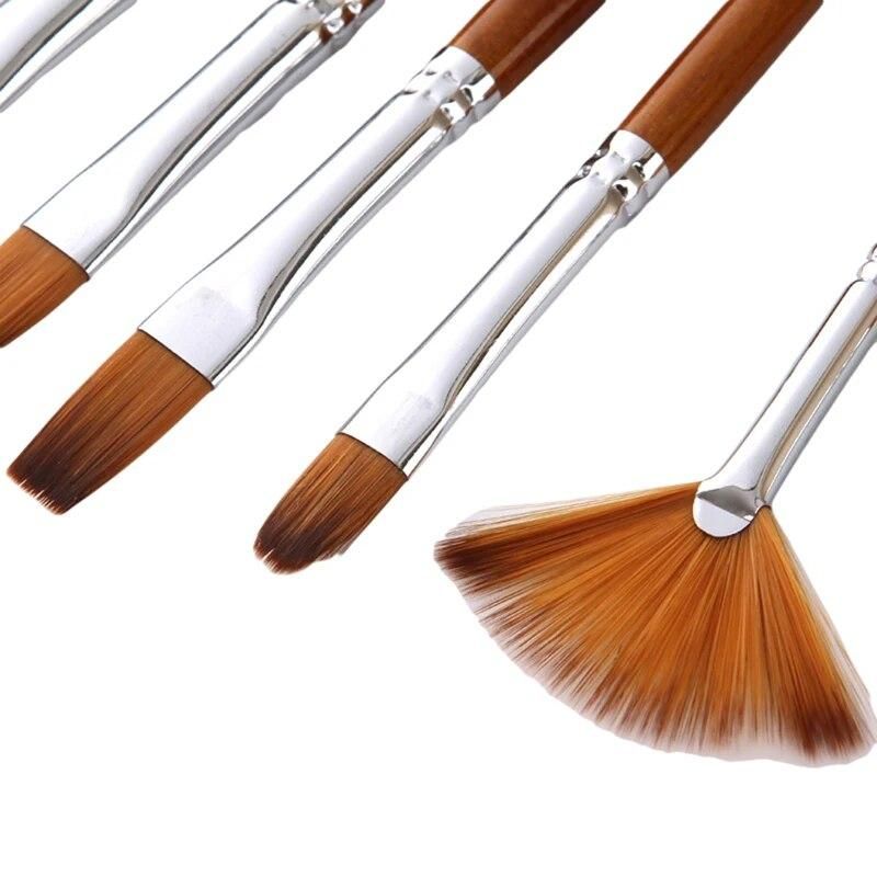 Watercolor Paint Brushes Set Nylon Hair Painting Brush Variety Rod Oil Painting Brush Pen For Art Paint Supplies 9Pcs/set