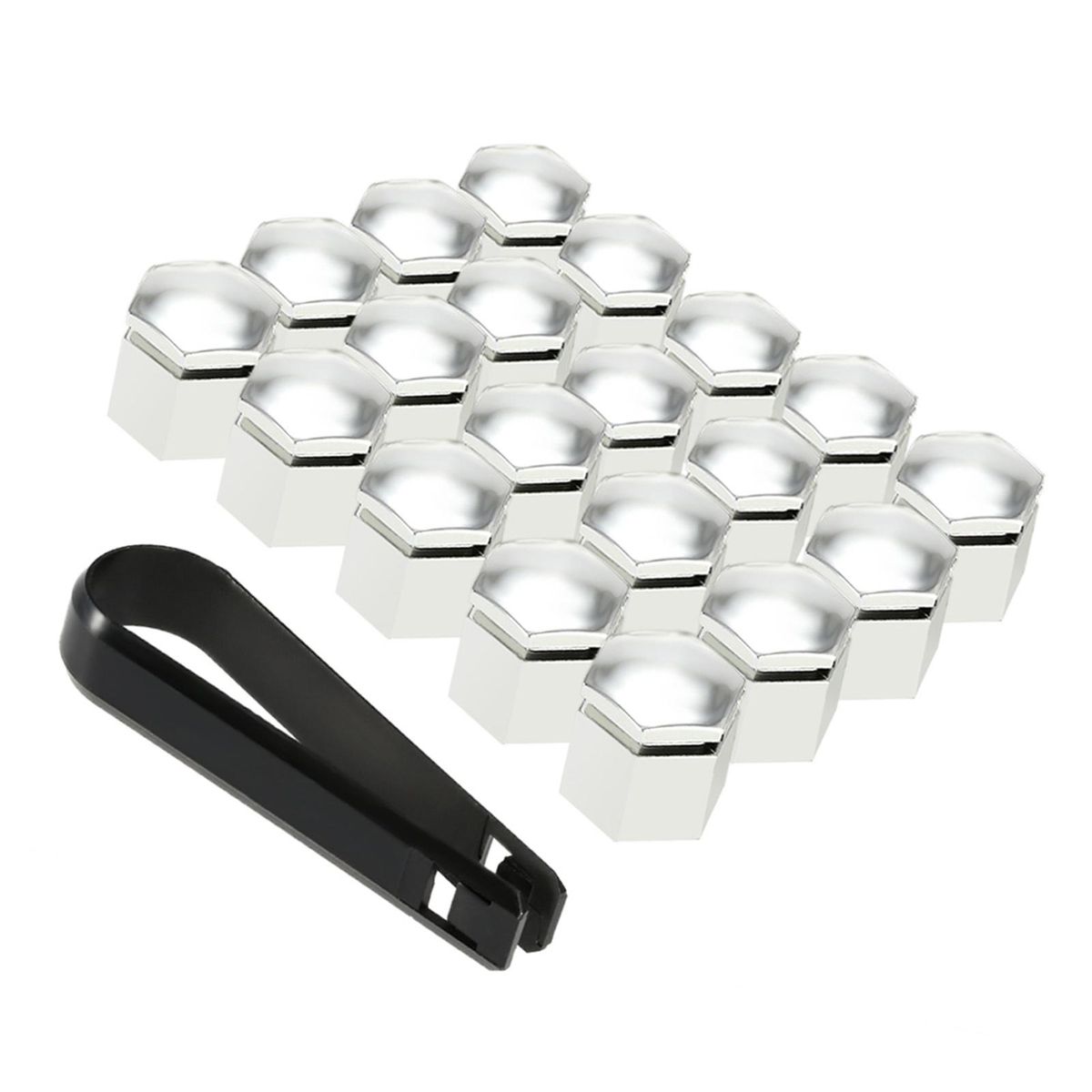 20Pcs 19MM Silver Chrome Car Wheel Nut Caps Bolt Cover Fit for Vauxhall Opel