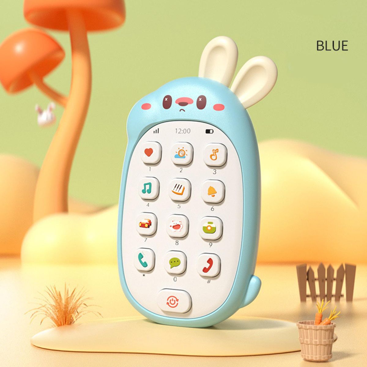 Teething Toy Phone For Babies 6-12-18 Months Portable Blue