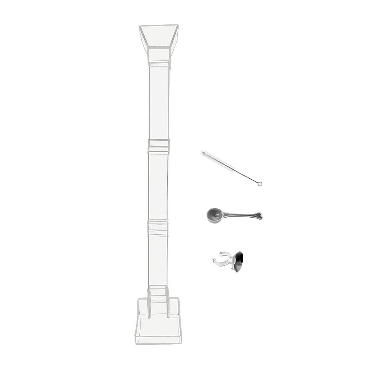 1 Set Feeding Tube Funnel Shape Aquarium Feeding Dish Feeder Transparent