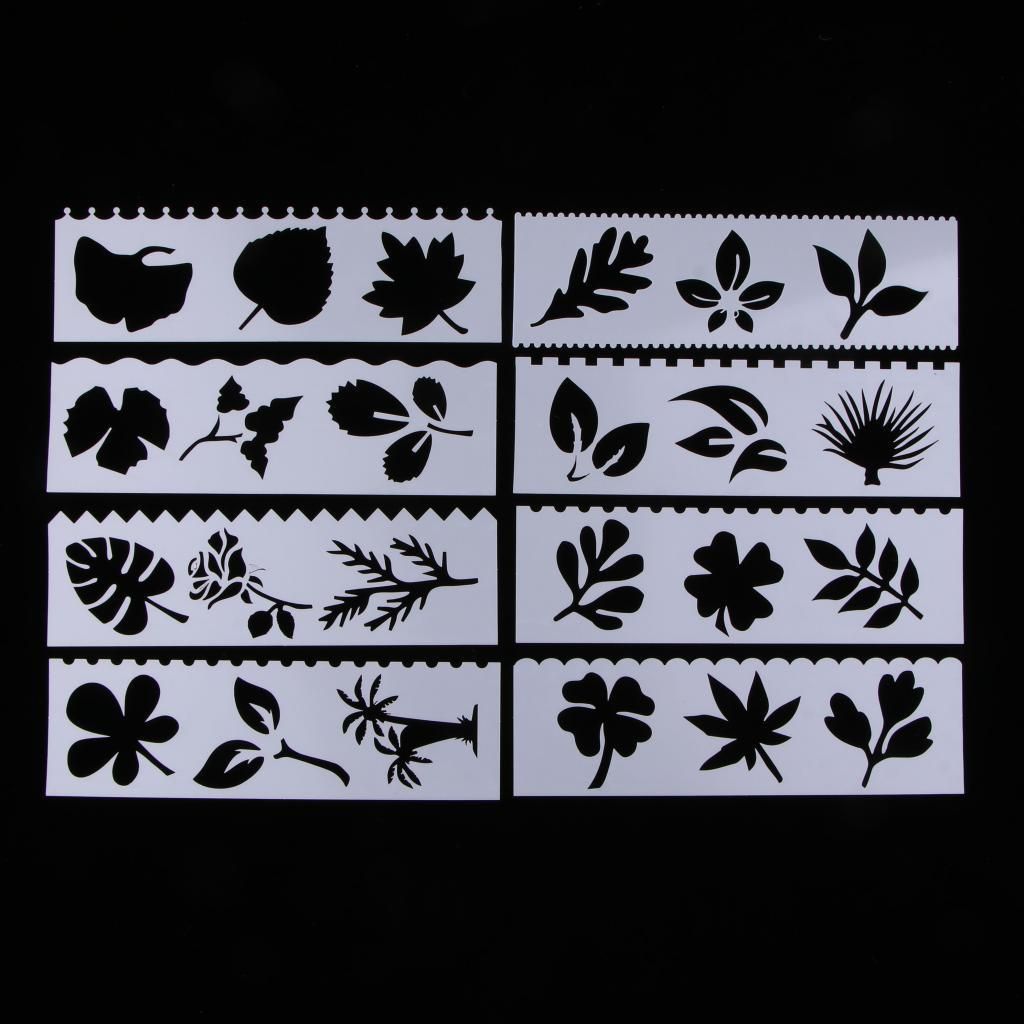 8 Style Journal Drawing Template Stencils Set Scrapbooking