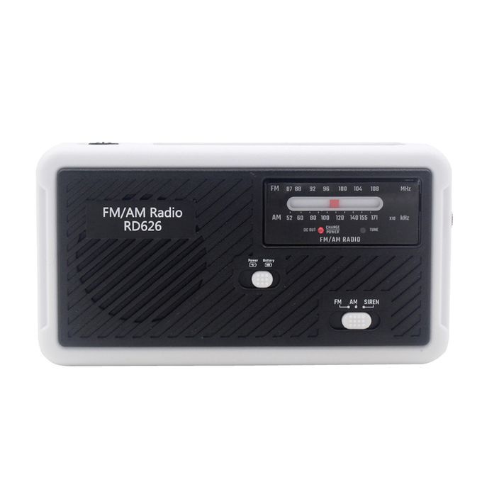 4Way Powered Emergency Radio Solar Crank Battery AMFM Alert Radio
