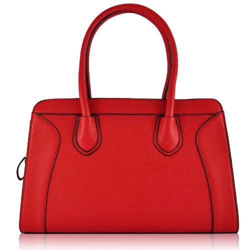 Womens Shoulder Grab Handbag - Red