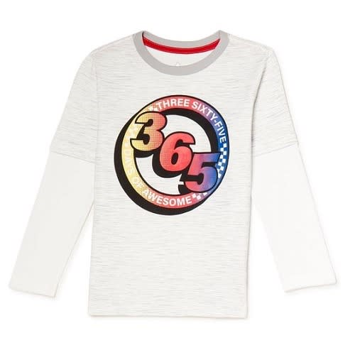 365 Kids Boys Long Sleeve Hangdown T-shirt Top - 365 Awesome