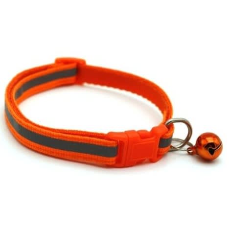 Reflective Collar With Bell For Cats Puppy And Small Dogs - Orange