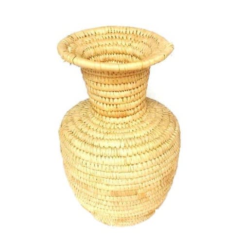 Raffia Flower Vessel - 7x10