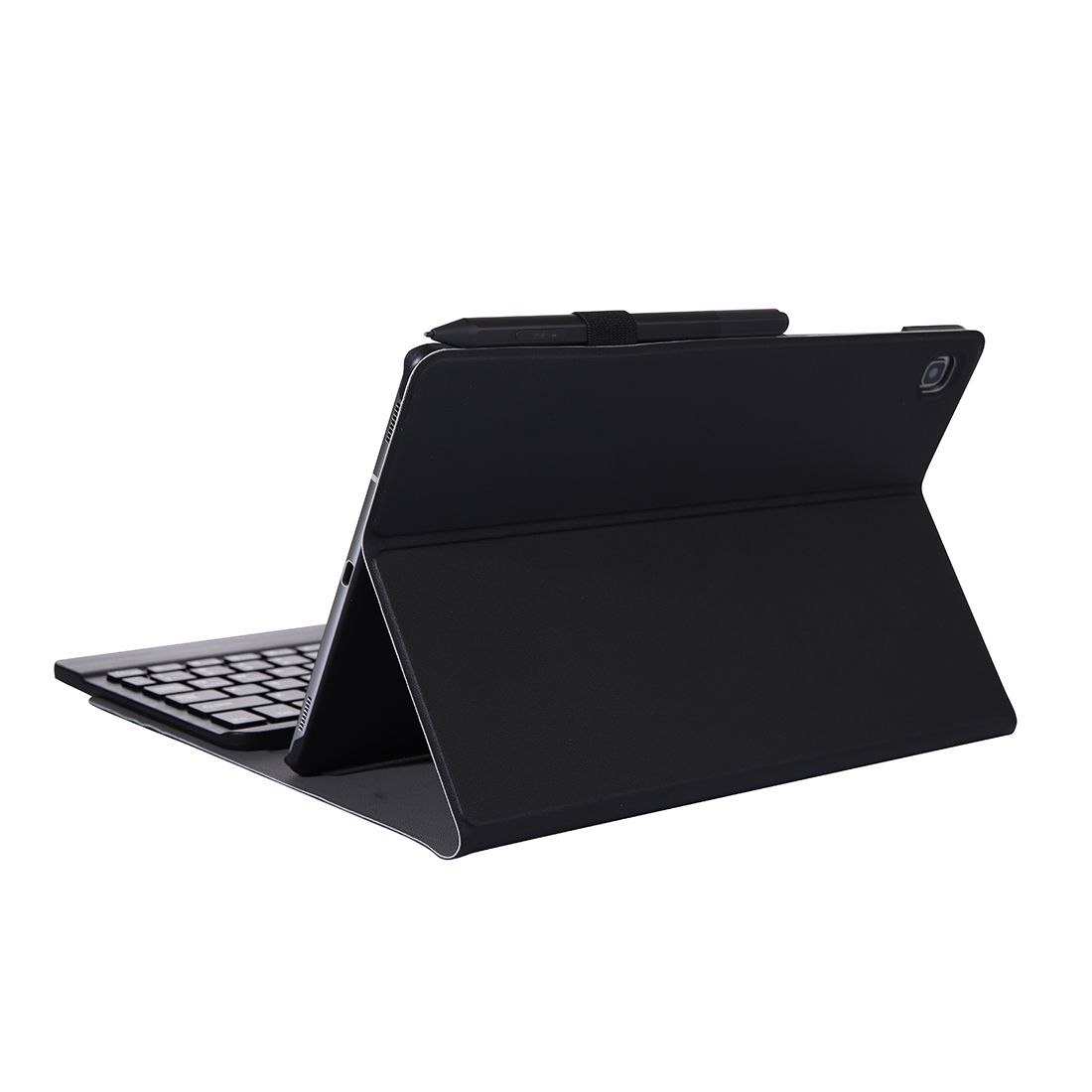 A610 For Galaxy Tab S6 Lite 10.4 P610 / P615 (2020) Bluetooth Keyboard Protective Case With Stand & Elastic Pen Band(Black)