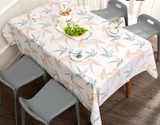 2 Pcs Waterproof Dining Table Cloth Tablecover 180*137cm