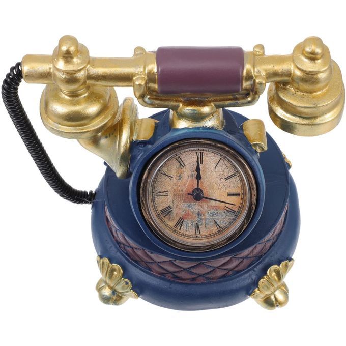 Vintage Phone Decor With Clock