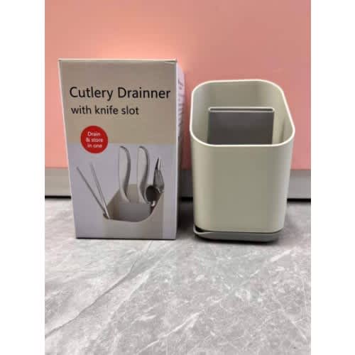 Cutlery Drainer With Knife Slot Organizer