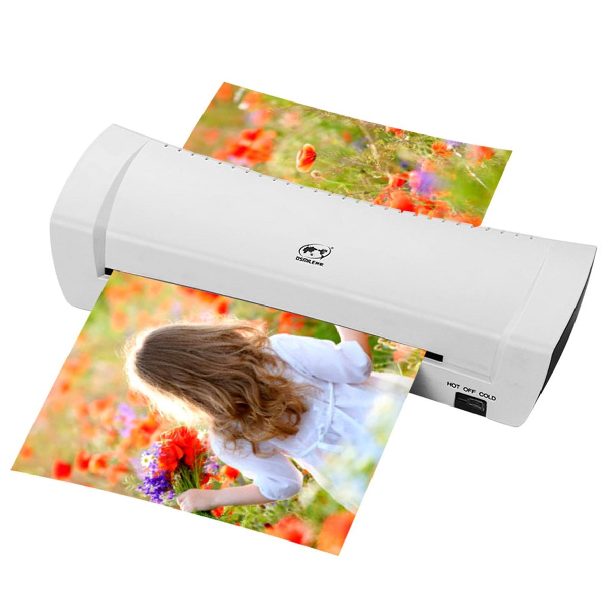 OSMILE SL200 Laminator Machine Hot and Cold Laminating Machine Two Rollers A4 Size for Document Photo Picture Credit Card Home School Office Electronics Supplies