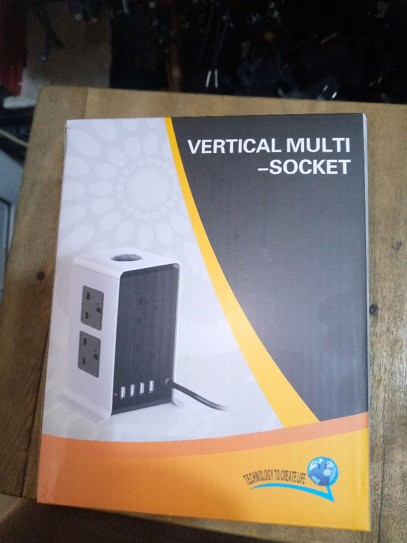 Vertical Multi Protection  Socket With USB 4 Port