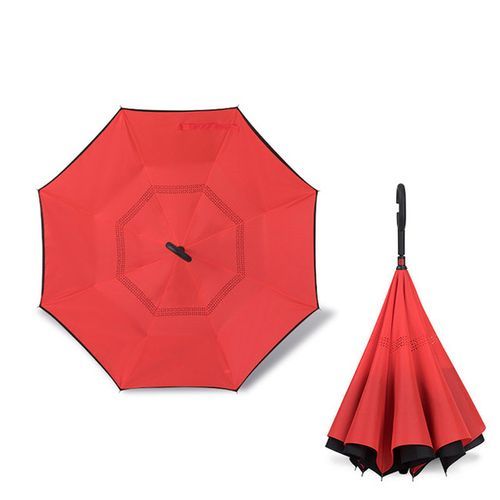 Folding Long Shank 2 Layer Inverted Umbrella Golf Umbrella