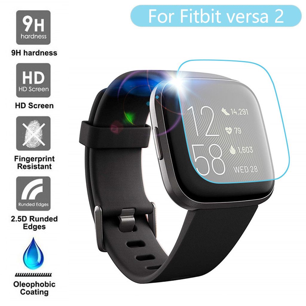 2 Tempered Screen Protector Film 2.5D 1/3/5 Smart For Screen Premium Versa PCS Glass HD #H25 9H Fitbit Protector Accessories