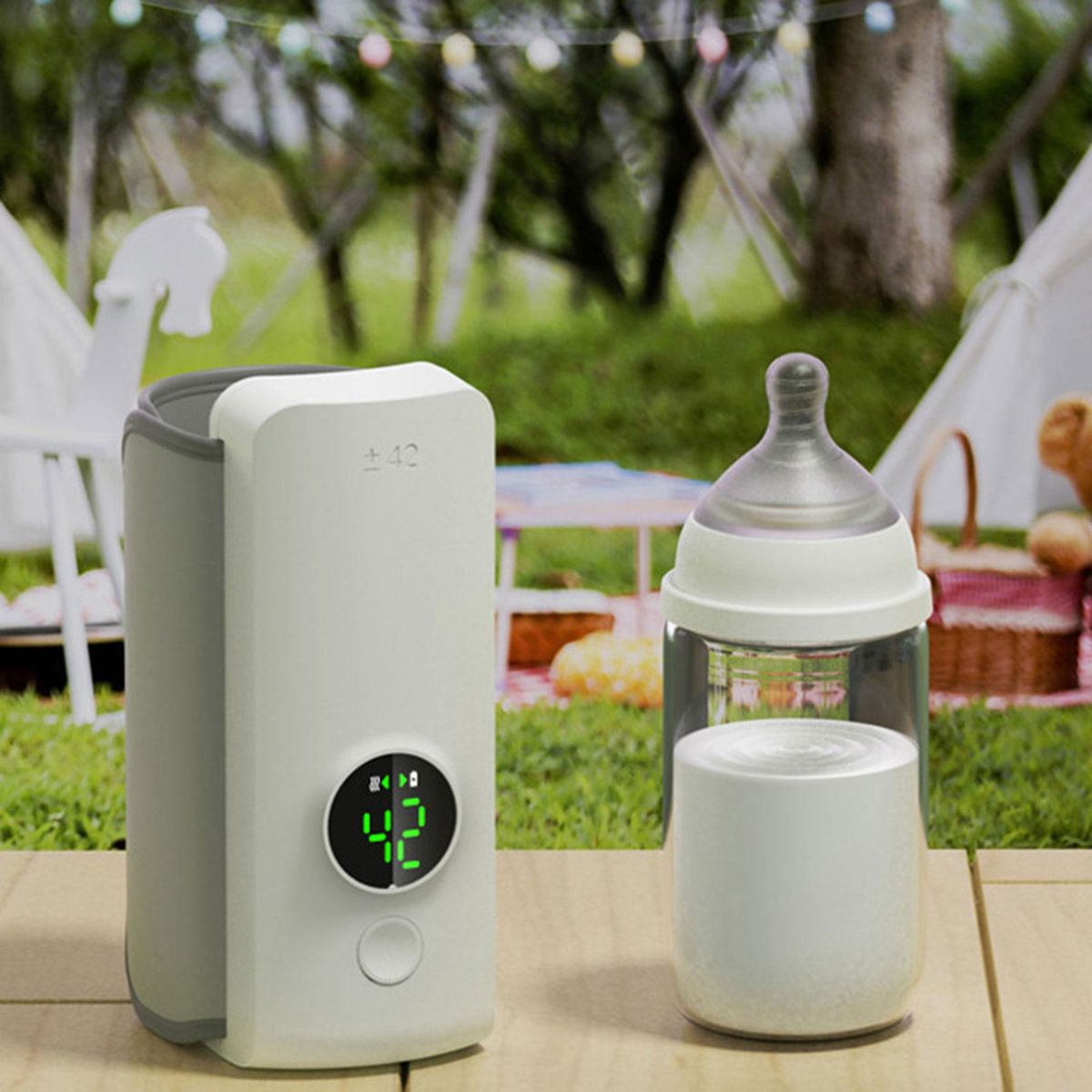 No Cords Rechargeable Baby Bottle Warmer USB Charging Milk