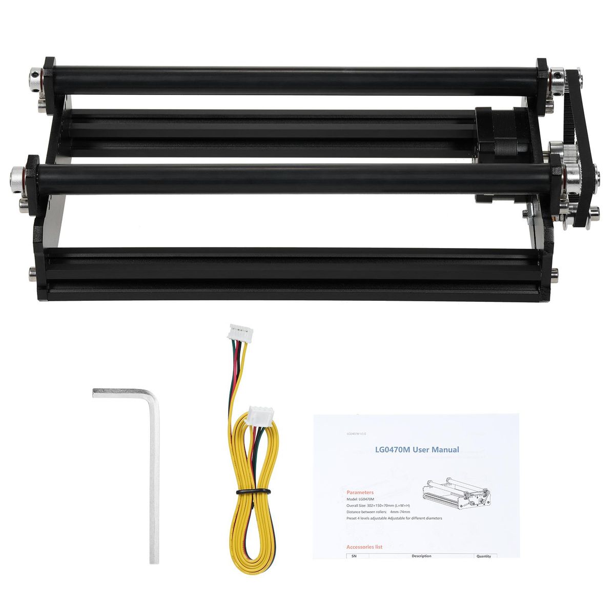 Rotary Axis All-Metal Rolling Rotating Shaft Suitable for All Engraving Machines
