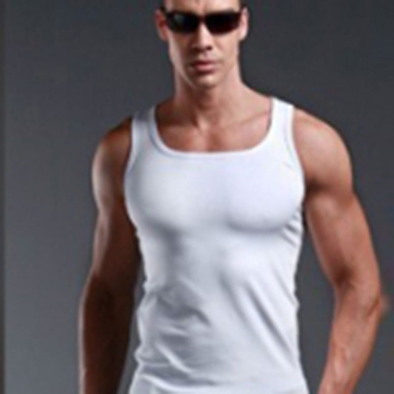 2020 Men Tank Top New Brand Chase Deer Cotton High Quality Undershirt Bodybuilding Singlet Fitness Sleeveless Vest Men Tank Tops White SFH