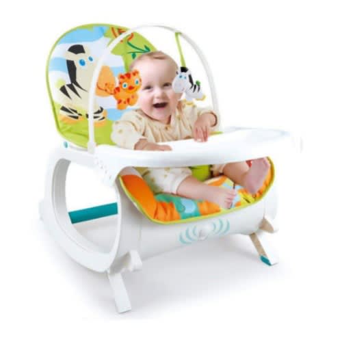Newborn-to-toddler White Baby-rocker Cum Bouncer With Vibrations & 12 Musical Rhymes