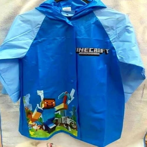 Boys Minecraft Raincoat - Blue