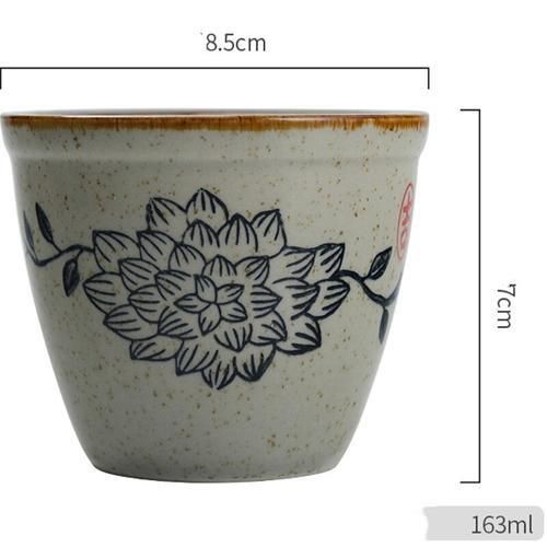 Vintage Tea Cup Japanese Ceramic Tea Bowl Big Volume Pottery Teacup Water Cups Container Teaware Drinkware Teacups Crafts