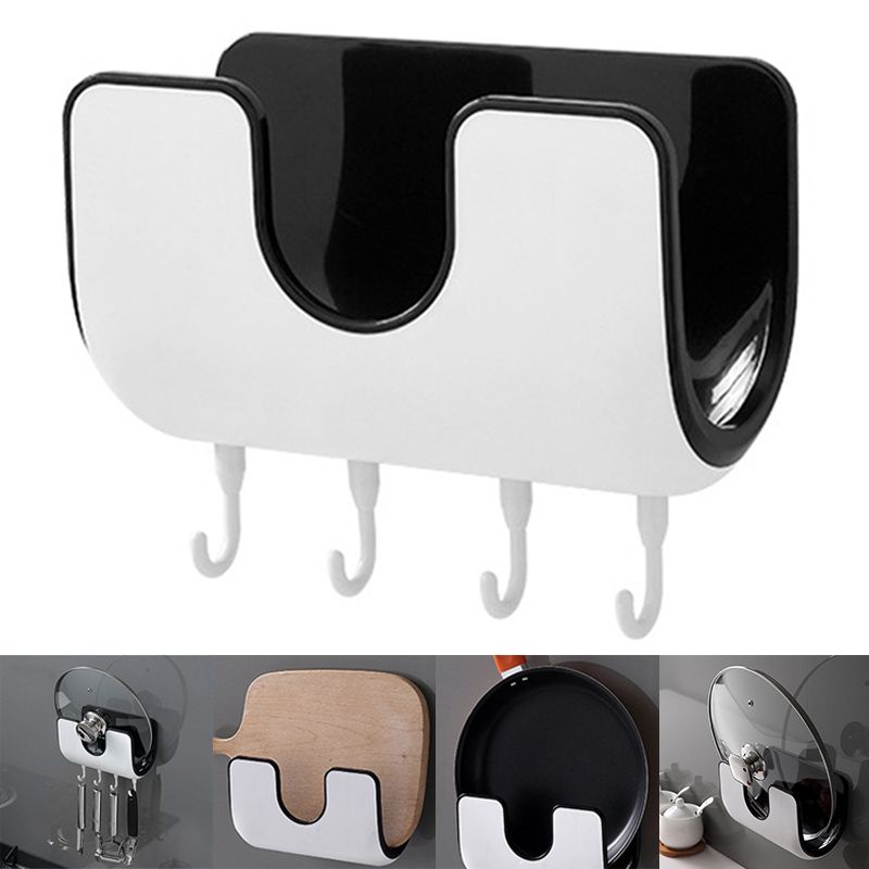 Pot Cover Stand, Pan Rack Wall Mounted, Punch-free