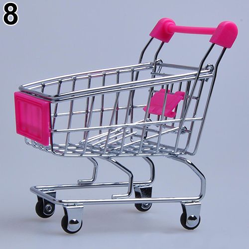 Supermarket Hand Trolley Mini Shopping Cart Desktop