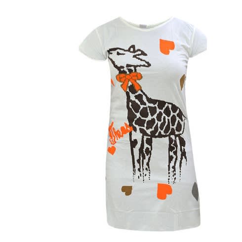 Giraffe Face Nightwear - White