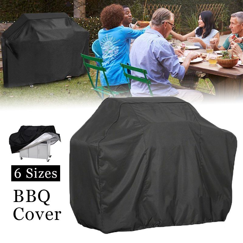 6 Size BBQ Grill Barbeque Cover Anti-Dust Waterproof Heavy Duty Barbeque Grill BBQ Cover Outdoor Rain Protective Barbecue Cover