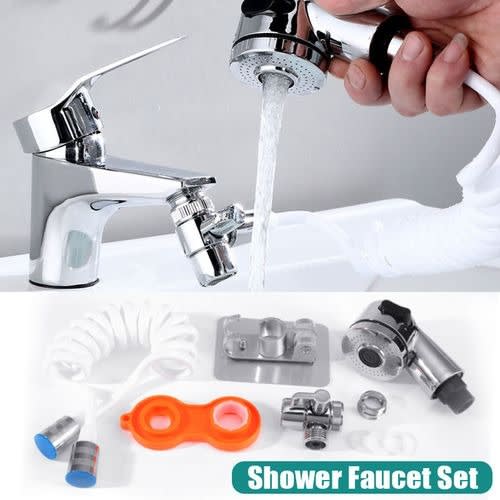 Bathroom Sink Faucet Sprayer Set Hair Washing, Handshower , Rinser Set Hose Handheld Shower