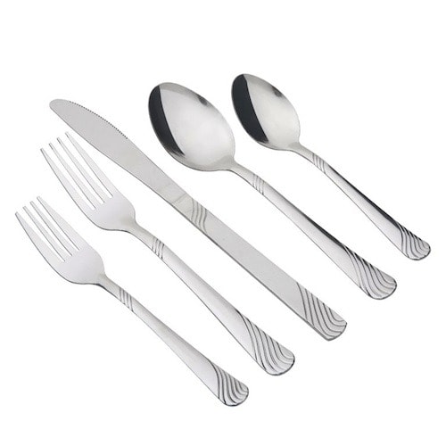 Mainstays SWIRL 49 Piece Flatware Set