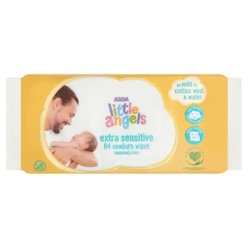 Little Angels Extra Sensitive Fragrance Free Newborn Wipes - 64piece