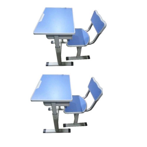 2-in-1  Modern School Furniture - Single Adjustable Desk And Chair